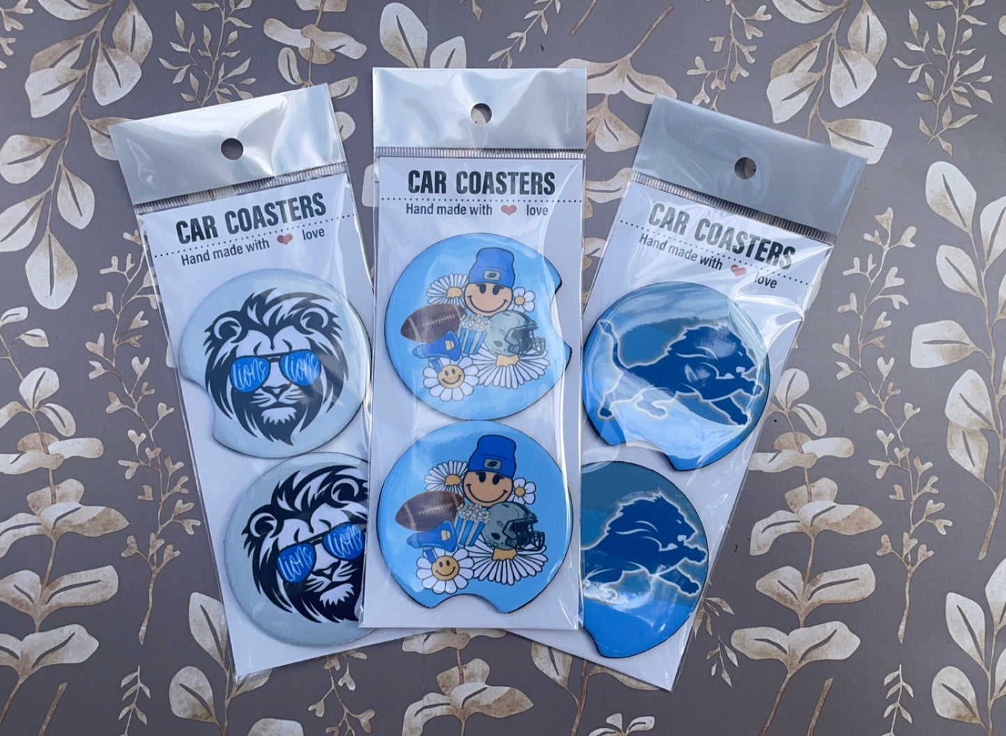 Lions Car Coasters